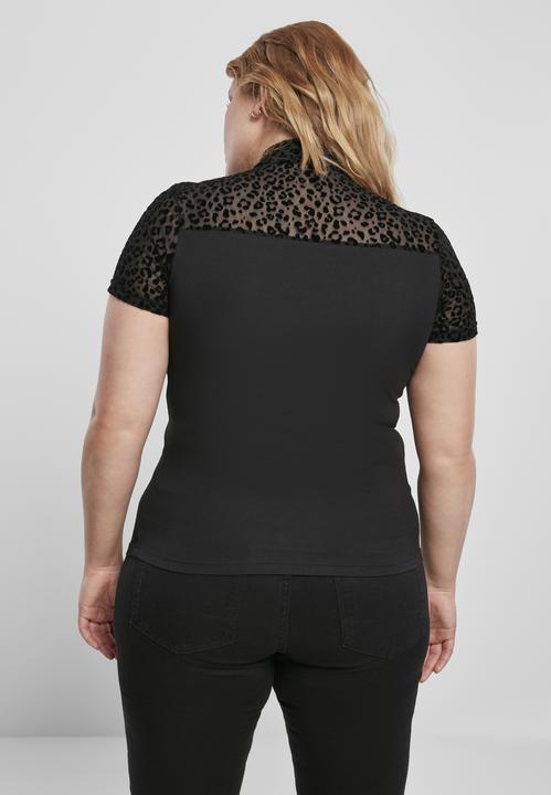 Produktbild Urban Classics Ladies Flock Lace Turtleneck Tee (5XL)