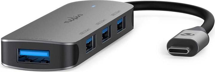 Image du produit JTI USB-Hub | 1x USB-C | 4x USB A-Buchse | 4-Port-Anschlüsse | USB 3.2 Gen 1 | USB-Stromversorgung | 5 (USB-C, 4 Ports)