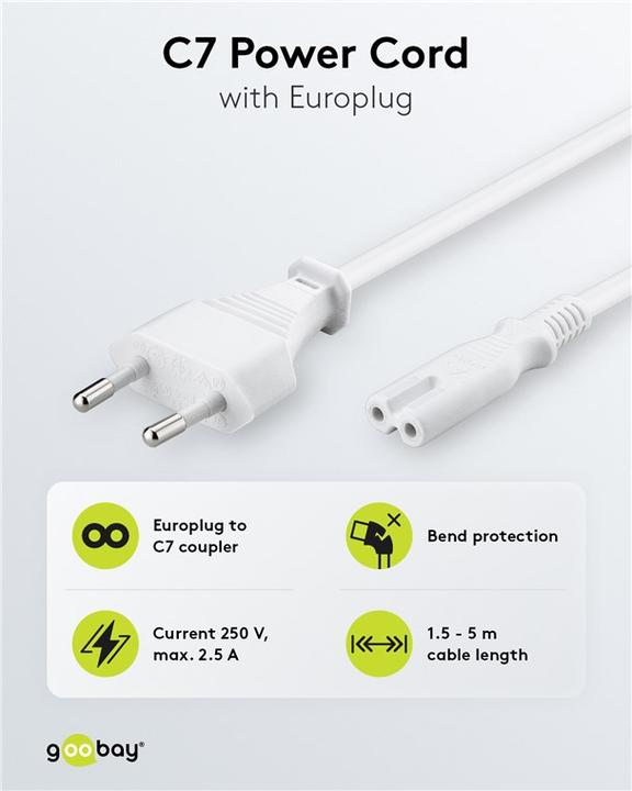 Image du produit Goobay Câble d'alimentation (1.80 m)