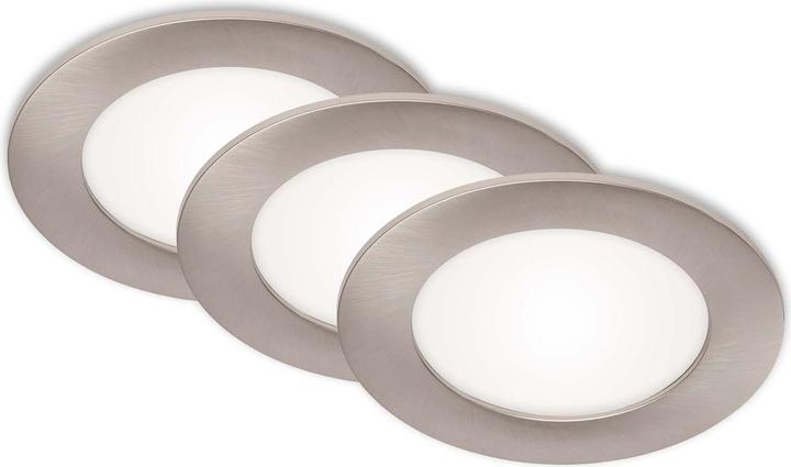 Produktbild Briloner LED Einbauleuchten 3er-Set, nickel, 3xLED-Platine/7W (600 lm)