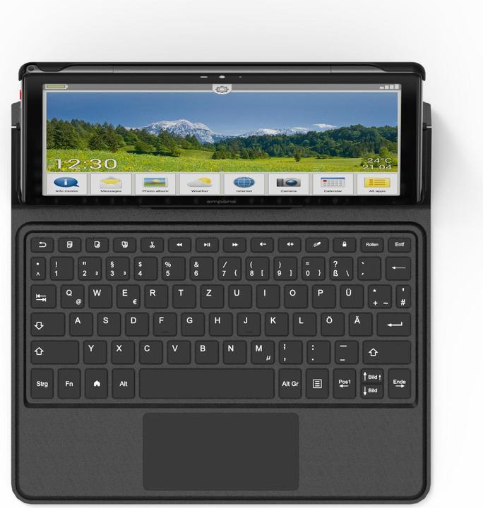 Produktbild Emporia Tablet WiFi & LTE - Produktbundle Ladeschale + Cover + Tastatur (10.10", 32 GB, Schwarz)