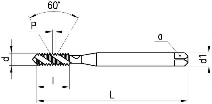 Actual product image Neriox Machine tap drill HSS-E, DIN371, UNC 5/16"-18