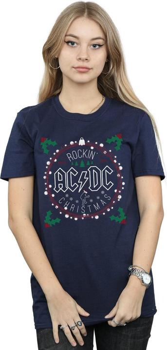 Produktbild AC/DC Weihnachten Kreis Baumwolle Boyfriend TShirt (XXL)