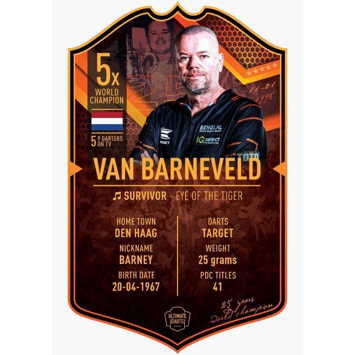 Immagine prodotto Ultimate Darts Scheda - Raymond van Barneveld 2023