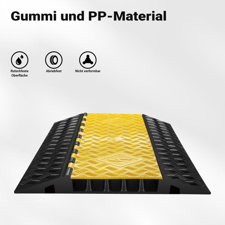 Immagine prodotto Wiltec Ponte per cavi canalizzati 50t 40km/h protezione drive-over 95x54x5.5cm cavo canalizzato Cavo (Ponte cavo, 95 cm)