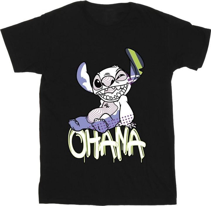 Disney Lilo And Stitch Ohana Graffiti TShirt (M)