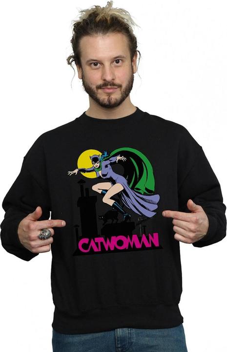 Actual product image Mens Catwoman Text Logo Sweatshirt (L)