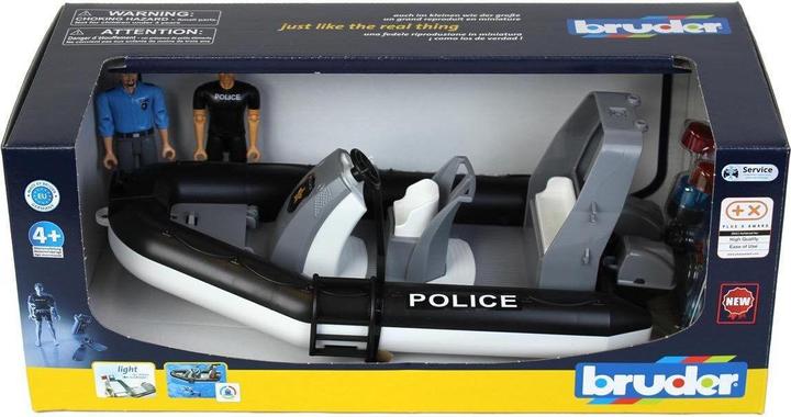 Produktbild Bruder bworld Polizei Schlauchboot mit Polizist