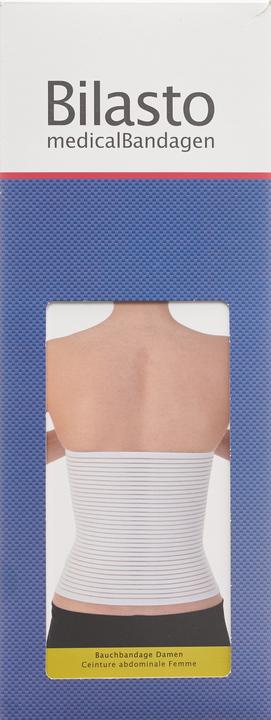 Produktbild Bilasto Uno Bauchbandage Damen S weiss mit Micro-Klettverschluss (S)