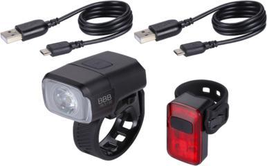 Produktbild BBB Fahrradlampe Nano Strike 400 Combo Lichtset (400 lm, 20 lm)