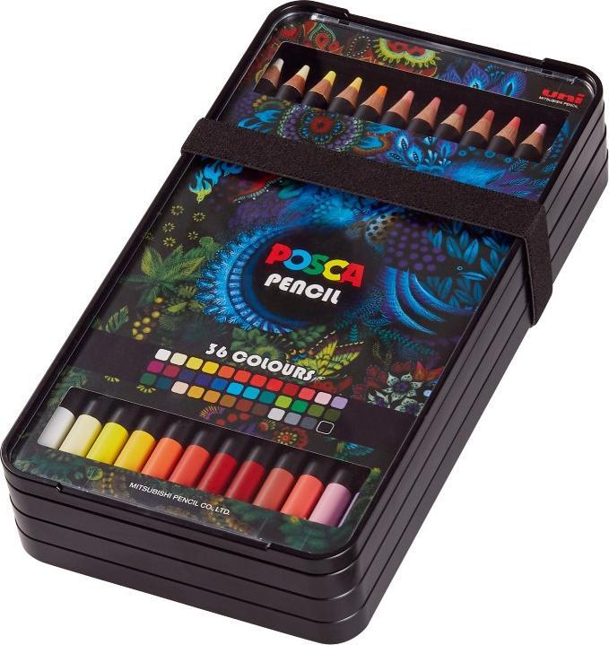 Immagine prodotto Posca Matita KPE-200 Matite colorate per artisti set di 36 matite assortite (Assortito, 36 x)