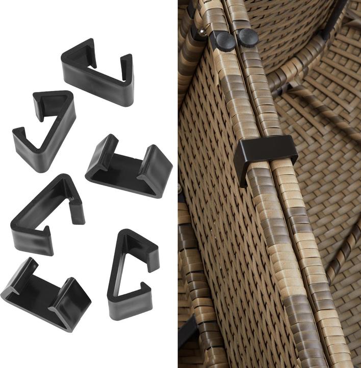Produktbild tectake Sonneninsel Rattan mit Aluminiumgestell und Sonnendach