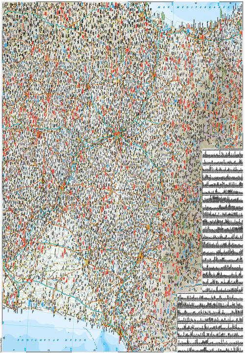 Actual product image Map Südfrankreich / Southern France (1:425.000)