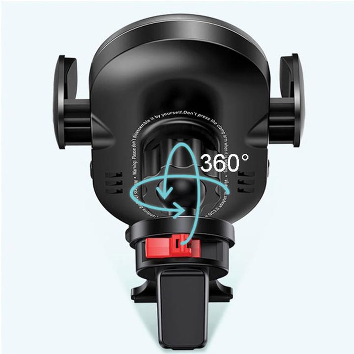 Actual product image Usams Uchwyt indukcyjny US-CD132 15W Automatic do kratki went. czarny/black CD132ZJ01