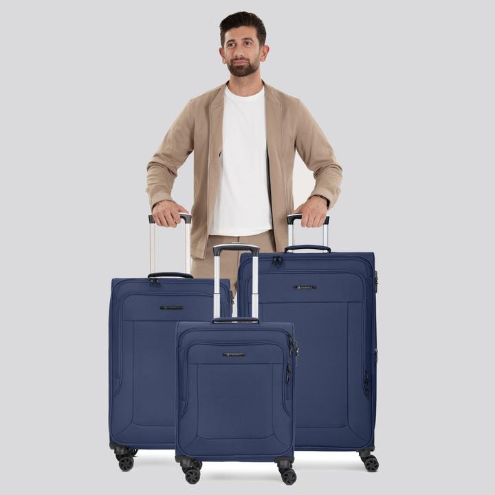 Actual product image Franky Melbourne 3.0 4-wheel suitcase set, 3-piece, with stretch fold (180 l, XL (from 140l))