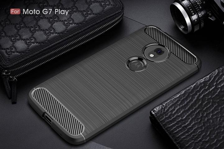 Actual product image Screenguard Motorola Moto G7 Play Cover Carbon Brushed Soft TPU (Motorola Moto G7 Play)