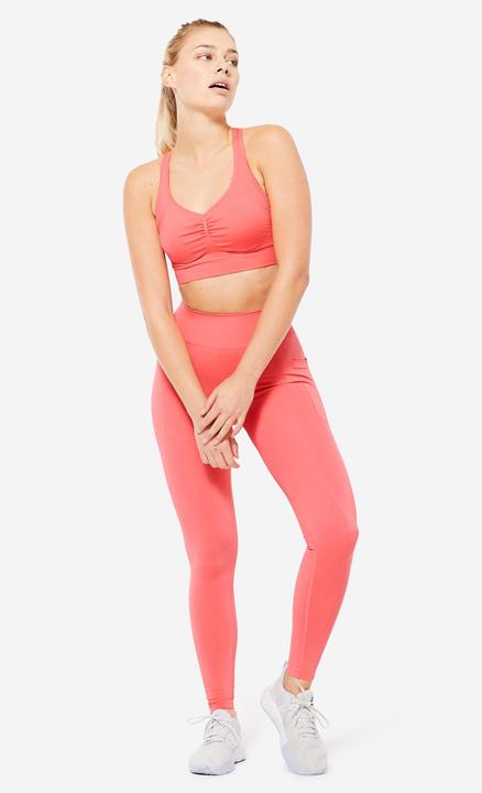 Immagine prodotto Decathlon Reggiseno sportivo leggero con spalline incrociate - rosa (S)