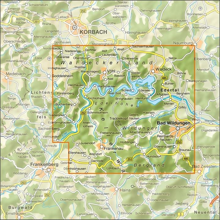 Produktbild Wanderkarte Erlebnisregion Edersee