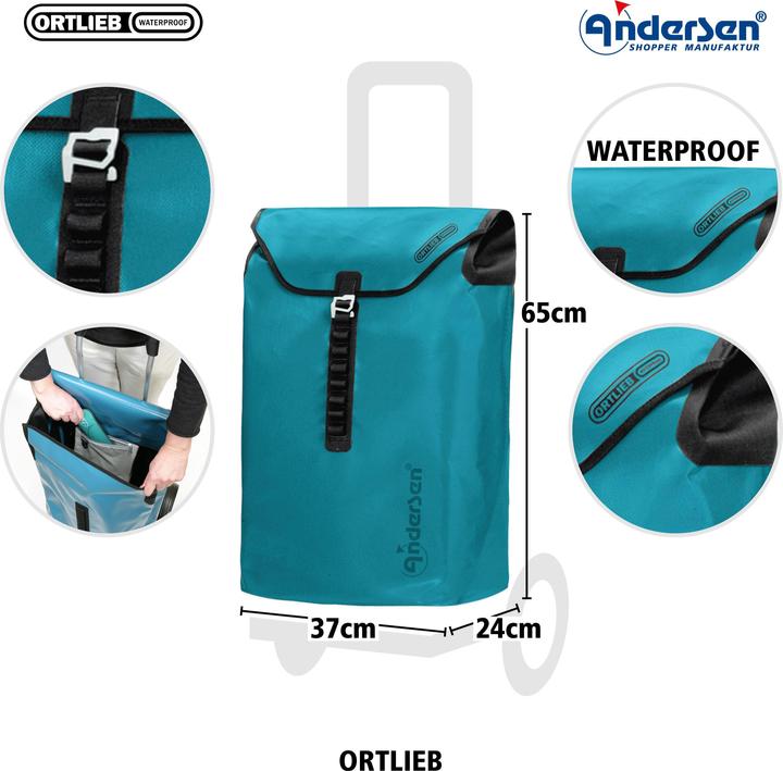 Produktbild Andersen Royal Shopper Ortlieb Einkaufstrolley 65 cm mit Lufträdern