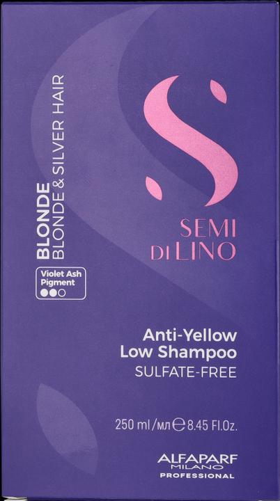 Alfaparf Semi Di Lino Anti-Yellow Low Shampoo (250 ml, Flüssiges Shampoo)