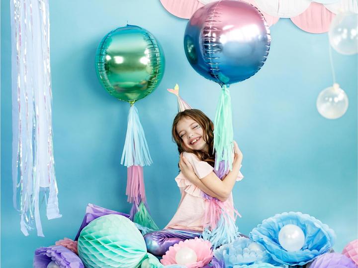 Actual product image Partydeco Party hats mermaid iridescent, 18 x 8 cm, 6 pieces