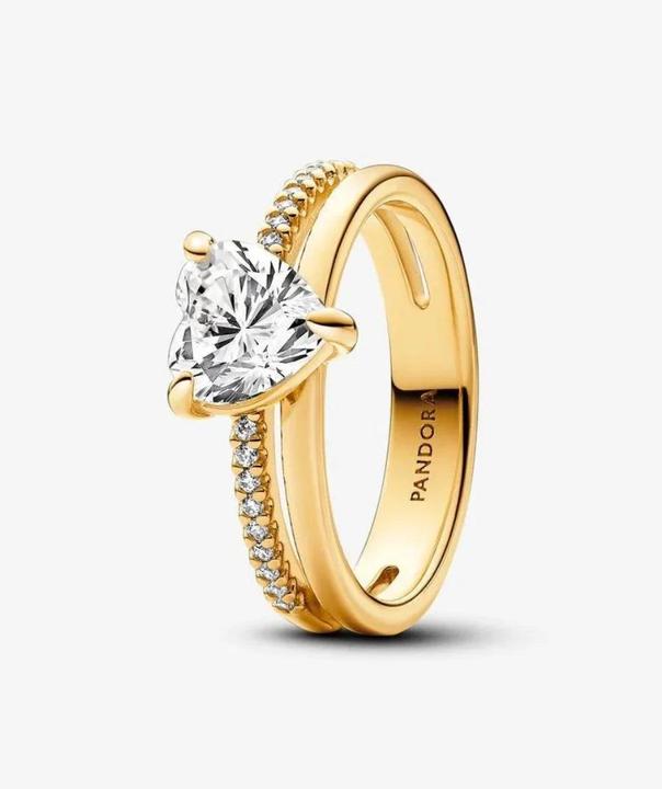 Image du produit Pandora Anneau double bande coeur (54)
