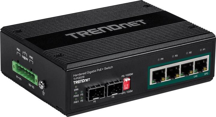 Immagine prodotto Trendnet Interruttore industriale 4 porte Gbit Unman. L2 PoE+ (6 Porti)