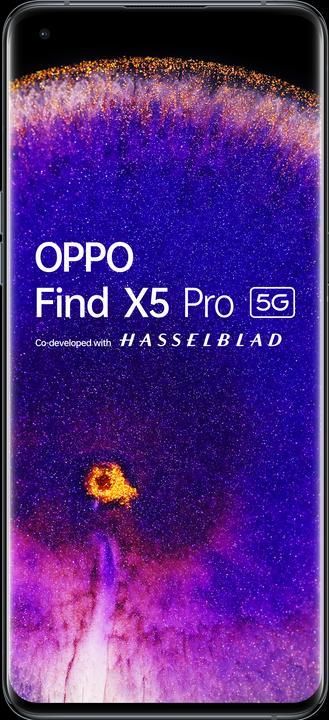 Actual product image OPPO Find X5 Pro (256 GB, Glaze Black, 6.70", Hybrid Dual SIM + eSIM, 50 Mpx, 5G)