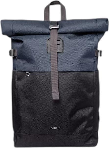 Bleu marine avec cuir noir, Multi Black