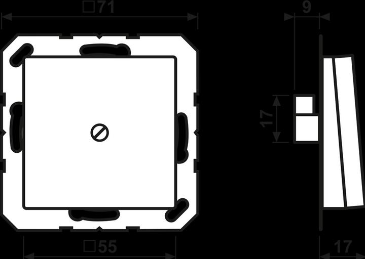 Actual product image JUNG Cable outlet box anthracite matt A 590 BF A ANM