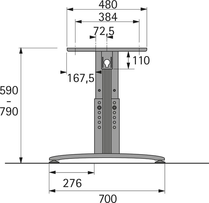 Image du produit Hettich T-Grundfuss höhenverstellbar