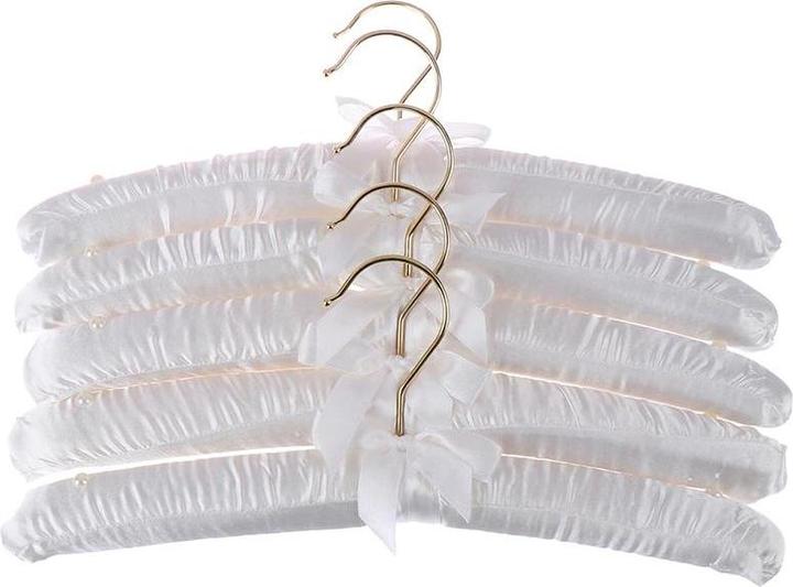 Actual product image JTI 5x padded clothes hangers - satin material (5 x)