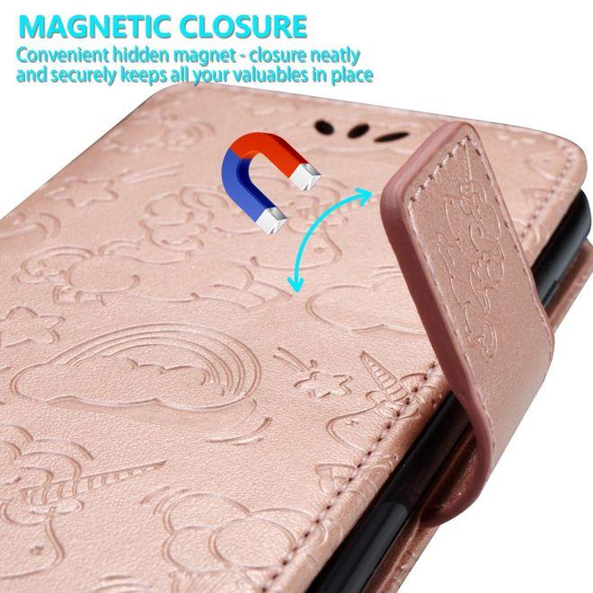 Immagine prodotto MU Style Custodia magnetica in pelle con motivo a unicorno (Samsung Galaxy A8 (2018))