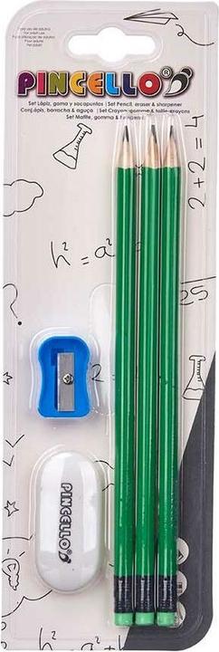 Produktbild Pincello Bleistifte Set Spitzer Radiergummi (12 Stück) (12 x)