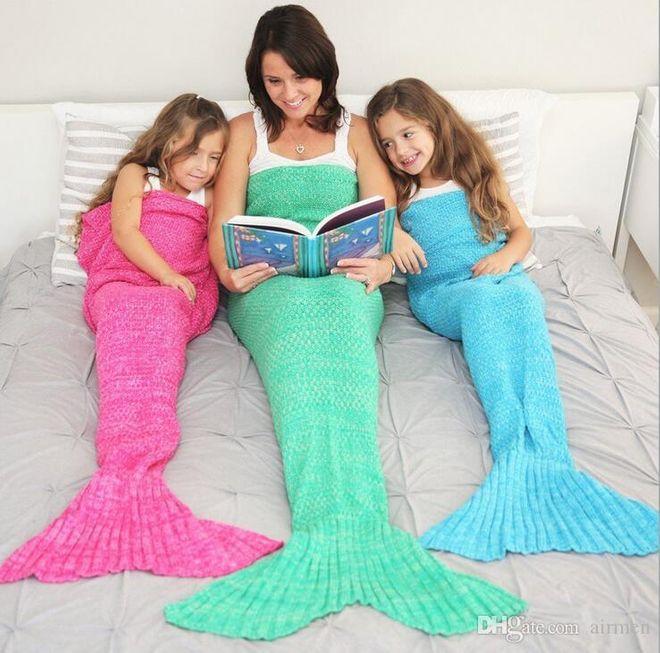 Produktbild MU Classic Meerjungfrau Strickdecke (70 x 130 cm)