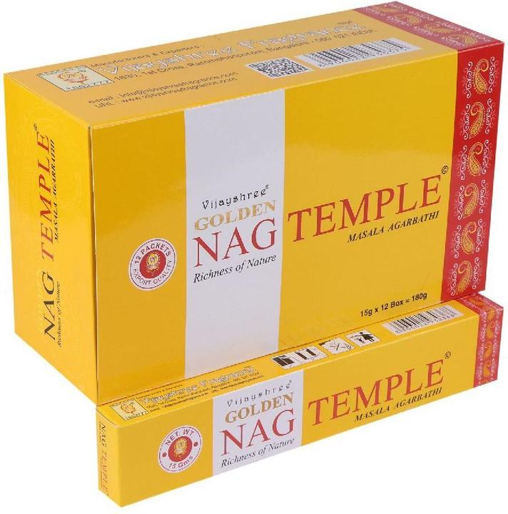 Zenvol Golden Nag Temple Räucherstäbchen (1 Schachtel)