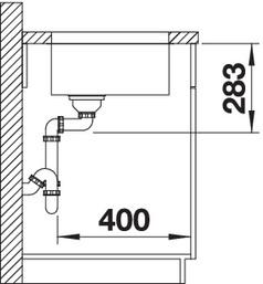 Image du produit Blanco Supra 450-U (Evier sous plan, 43 cm, 48 cm)