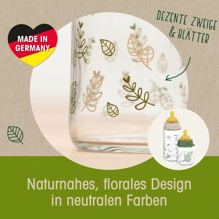 Produktbild NIP Weithalsflasche 'Cherry Green' Boy (240 ml)