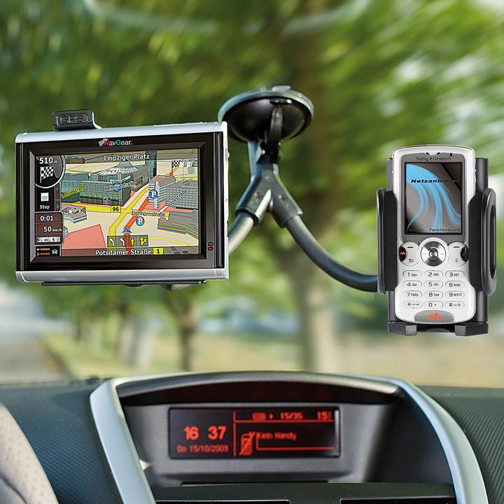 Produktbild NavGear Schwanenhals-Halterung für iPhone/PDA/Handy & NavGear-Navis