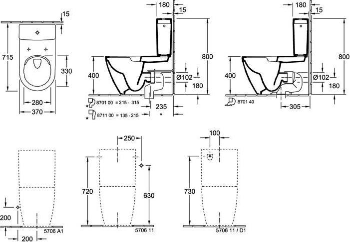 Produktbild Villeroy & Boch V&B Stand-WC SUBWAY 2.0 ti. 37x70cm spülrandlos DirectFlush we