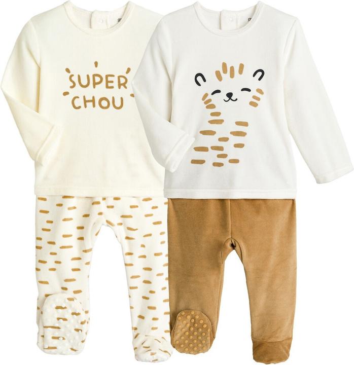 La Redoute Collections 2er-Pack Pyjamasaus Samt (74)