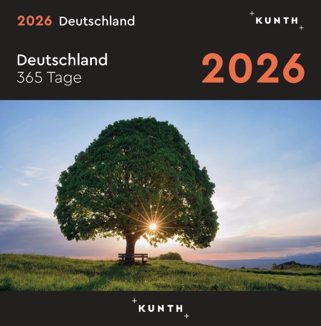 Produktbild Deutschland - 365-Tage-Abreisskalender 2026 (Harter Einband, Deutsch)