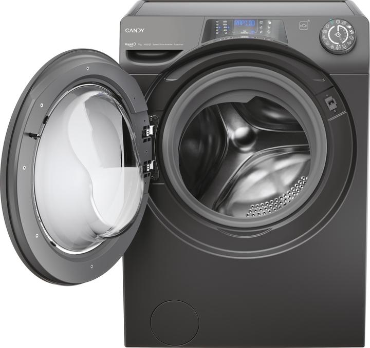 Produktbild Candy RP4 476BWMRR/1-S Washing Machine, A, Front loading, Depth 45 cm, 7 kg, Anthracite (7 kg, Links)