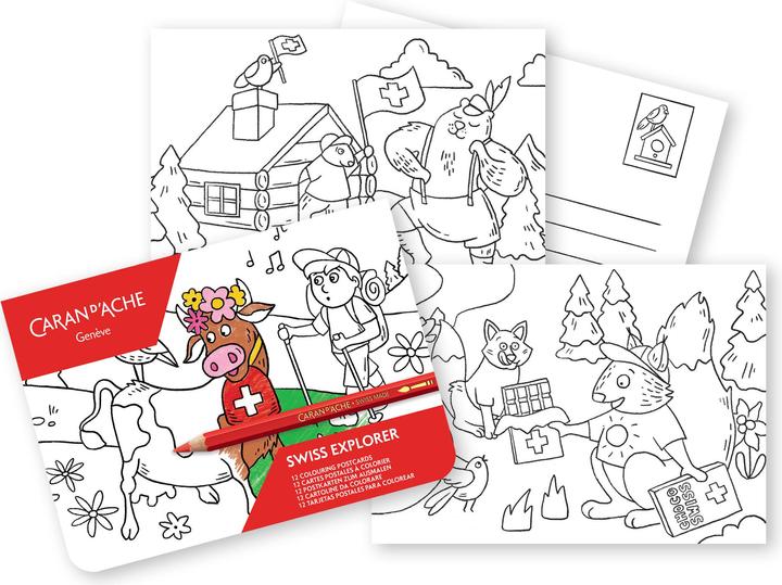 Image du produit Caran d'Ache Swiss Explorer Karten zum Ausmalen (A6, Couverture souple)