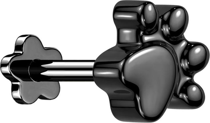 Immagine prodotto Star Piercing Micro Labret senza fili Fiore Nero Zampa (Titanio G23, senza ottone)