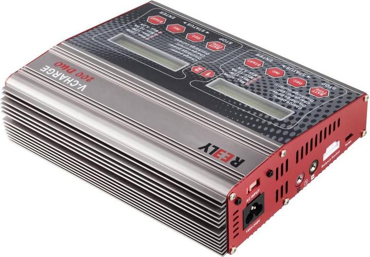 Produktbild Reely V-Charge 200 Duo Modellbau-Multifunktionsladegerät 12 V, 230 V 10 A NiMH
