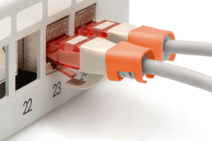 Immagine prodotto Digitus Color clips for Patch cable - Orange (CAT5e, 0.01 m)
