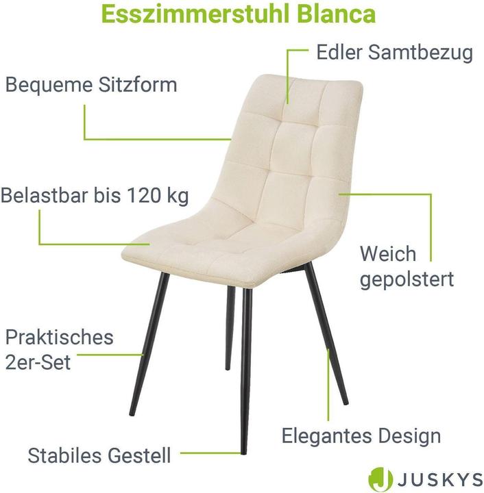Actual product image Juskys Esszimmerstuhl Blanca Set