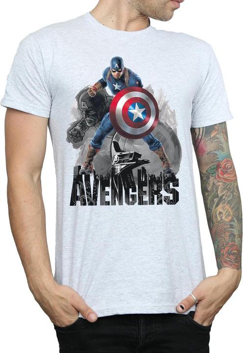 Image du produit Mens Captain America Action Pose T-Shirt (L)