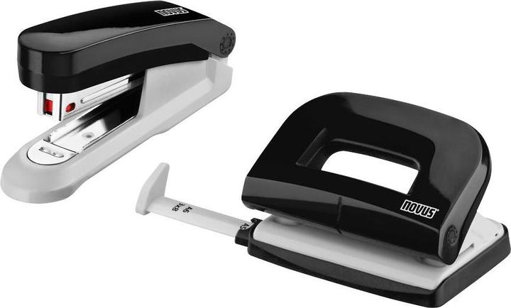 Actual product image Novus Desk set (stapler E 15 with hole punch E 210, incl. 1000 staples no. 10) black (15 Sheets)